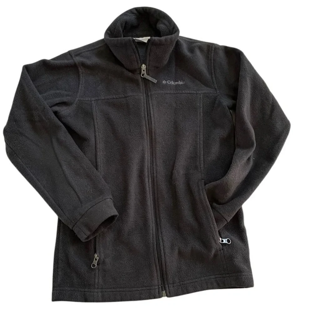 Columbia Fleece Full Zip Jacket Black Size M (10/12)